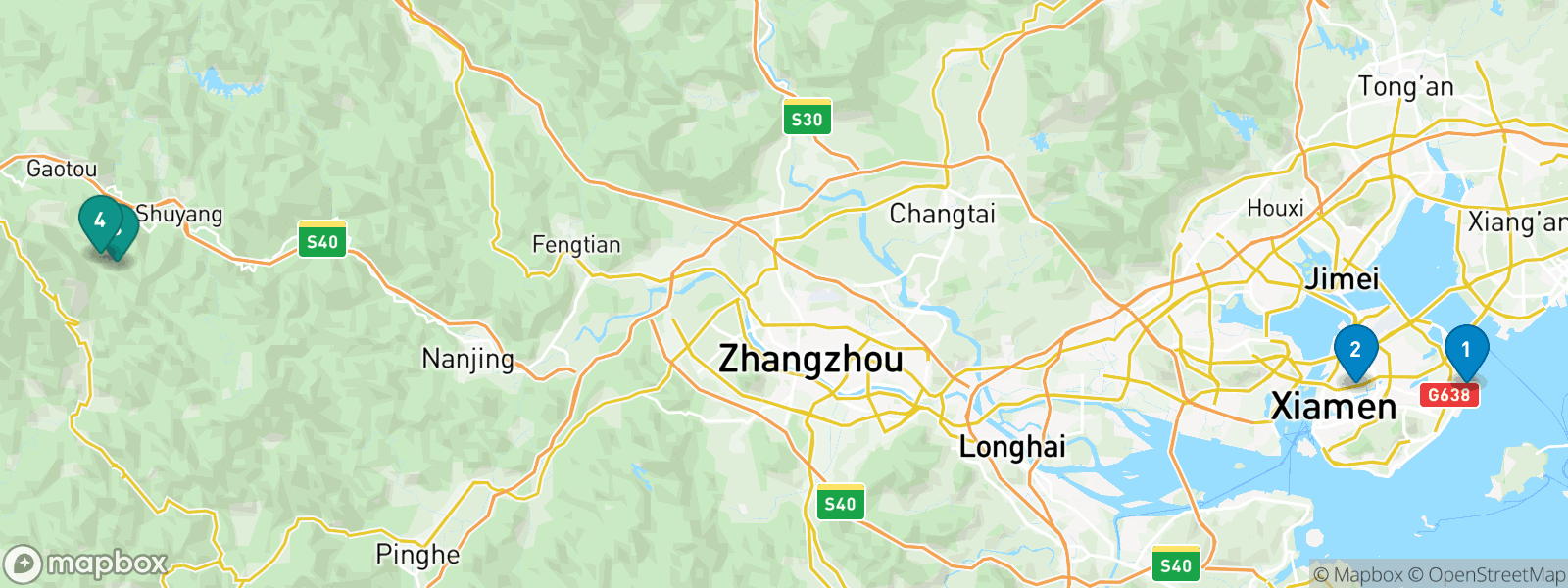 Xiamen Suggestions Map